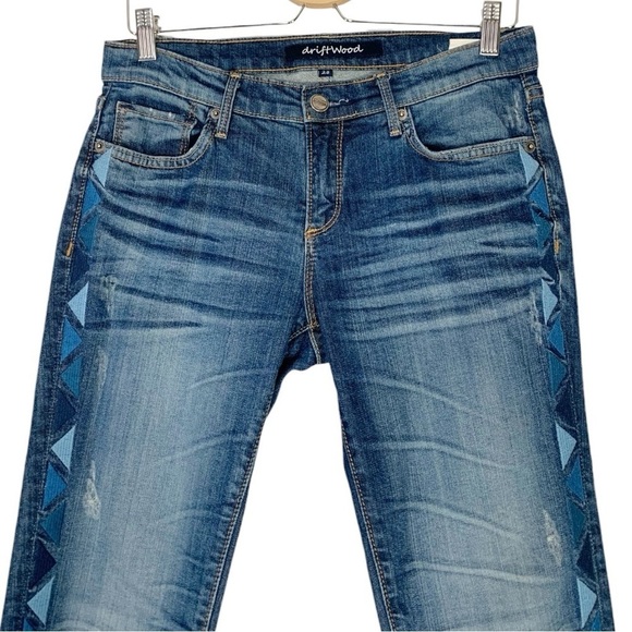 Driftwood Embroidered Jeans Size 28 - Picture 3 of 8